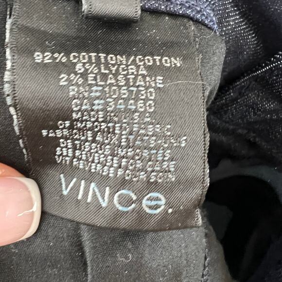 VINCE Blue Resin Rinse High Rise Cotton Blend Riley Jegging Legging Size 27 - Picture 8 of 9